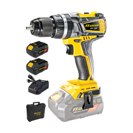 FF GROUP CORDLESS HAMMER DRILL 20V WITH 2 BATTERIES 5AH CHD/60-BL 20V PRO 43200  FF GROUP ΚΡΟΥΣΤΙΚΟ ΔΡΑΠΑΝΟΚΑΤΣΑΒΙΔΟ ΜΠΑΤΑΡΙΑΣ 20V ΜΕ 2 ΜΠΑΤΑΡΙΕΣ 5AH CHD/60-BL 20V PRO 43200